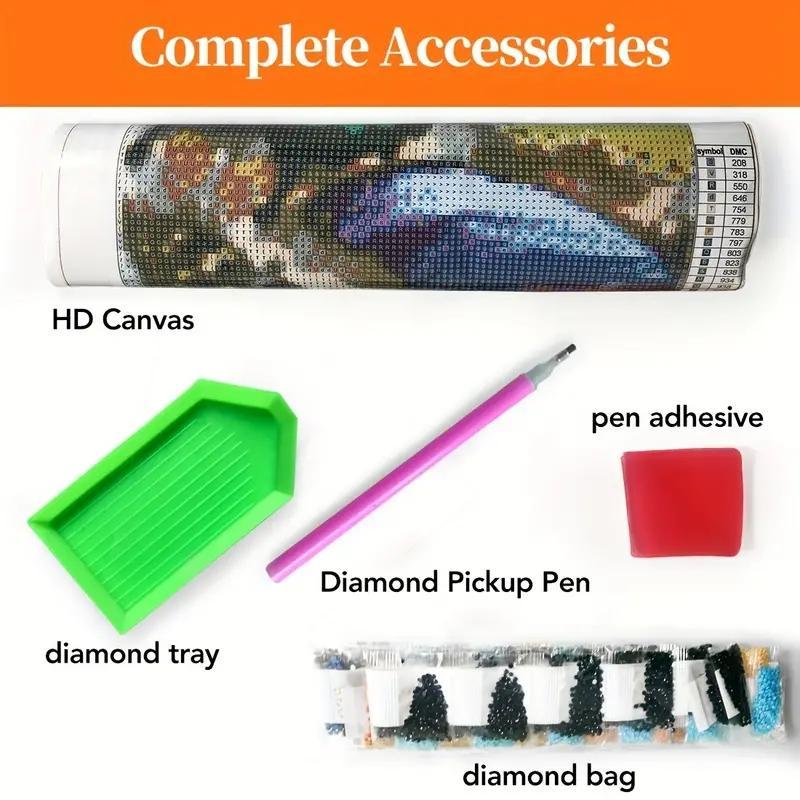 1 Set Basketball Pattern DIY Paint In Diamond without Frame, Rhinestone Art Kit for Adults & Kids, Paint In Diamond for Home Decoration