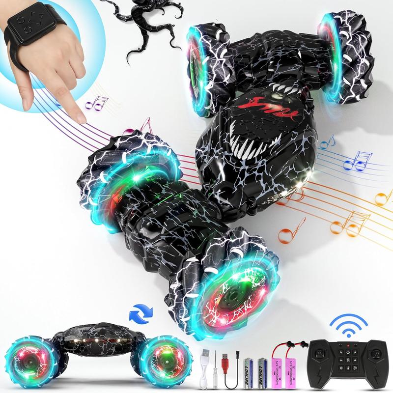 Remote Control Car, 2.4Ghz 4WD Gravity Gesture Sensing RC Cars, Monster RC Stunt Twist Car Kids Toys for 5-7 yr Boys & Girls, RC Drift Car with Light Music Gift for Boy Toys Age 8-13 yr