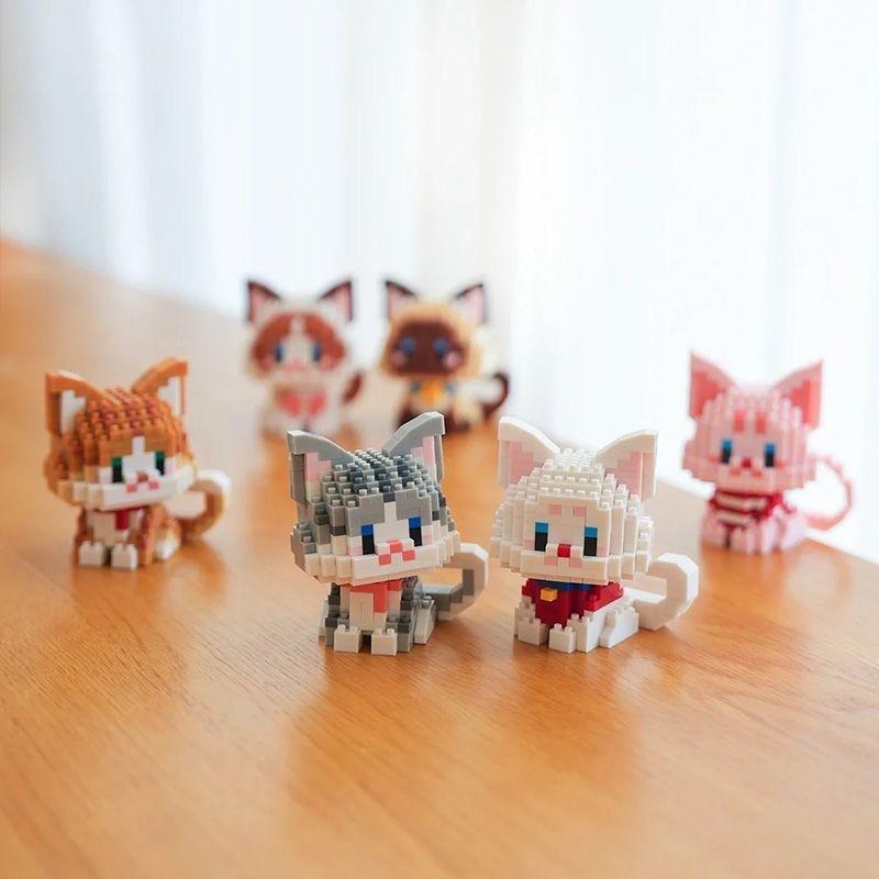 Cute Animal Design Building Blocks, 1 Box DIY Creative Puzzle Building Blocks, Home Decoration Ornaments, Birthday Gift