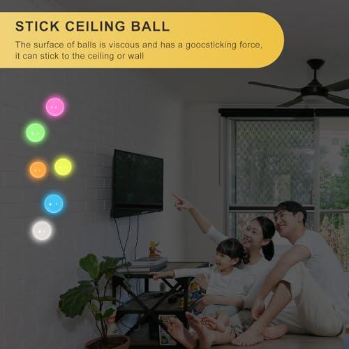 6pack-1.8in Dream Balls,Glow in The Dark Sticky Balls That Stick to The Ceiling,Stress Balls for Kids and Adults,Elevated Balls,ASMR Cool Stuff for Teens,Ceiling Balls,Lumi Balls,Stocking Stuffers