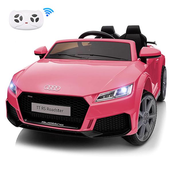 Hikiddo Electric Car for Kids, Licensed Audi 12V Kids Ride on Car Toy for Toddlers 3+ Year Old with Remote, Bluetooth