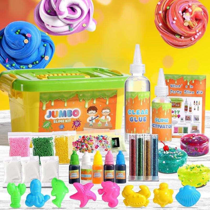 Christmas gift Ultimate Slime Kit for Girls 7-12 Years Old, Party Favor Gifts Slime Stress Relief Toy Scented Sludge Toy for Kids,Complete DIY Slime Making Kit for Kids and Boys.