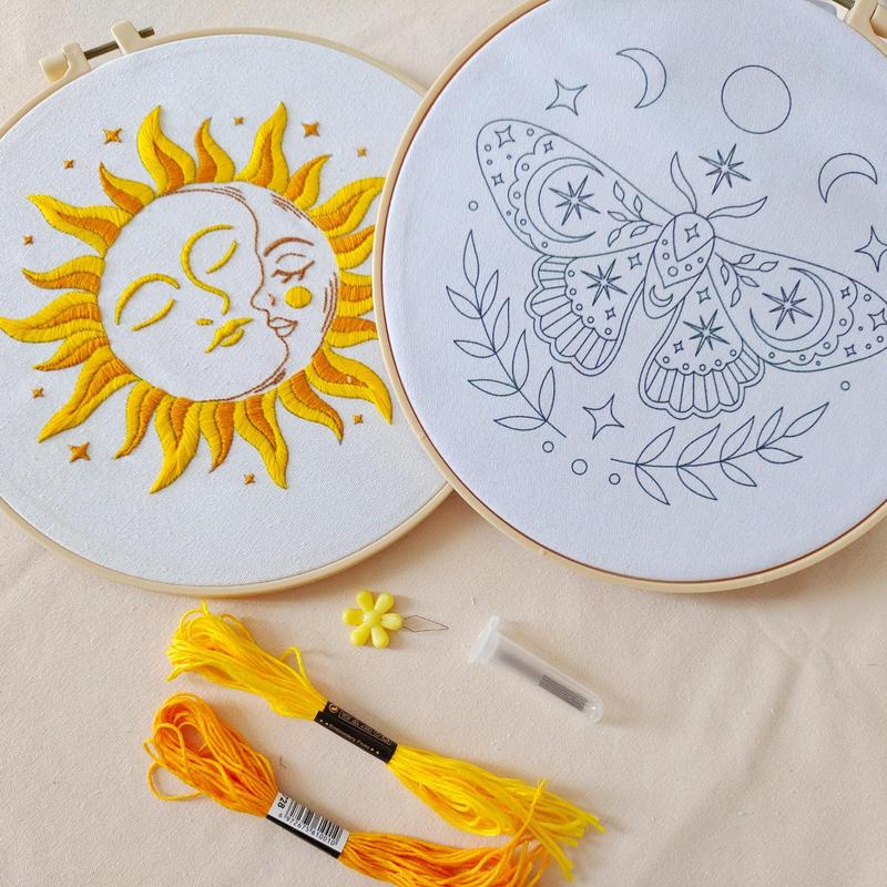 Embroidery Kit (4 Counts set), Including Embroidery Cloth, Embroidery Hoop, Thread and Needle, DIY Cross Stitch Embroidery Set for Beginner, Home Ideals 2024