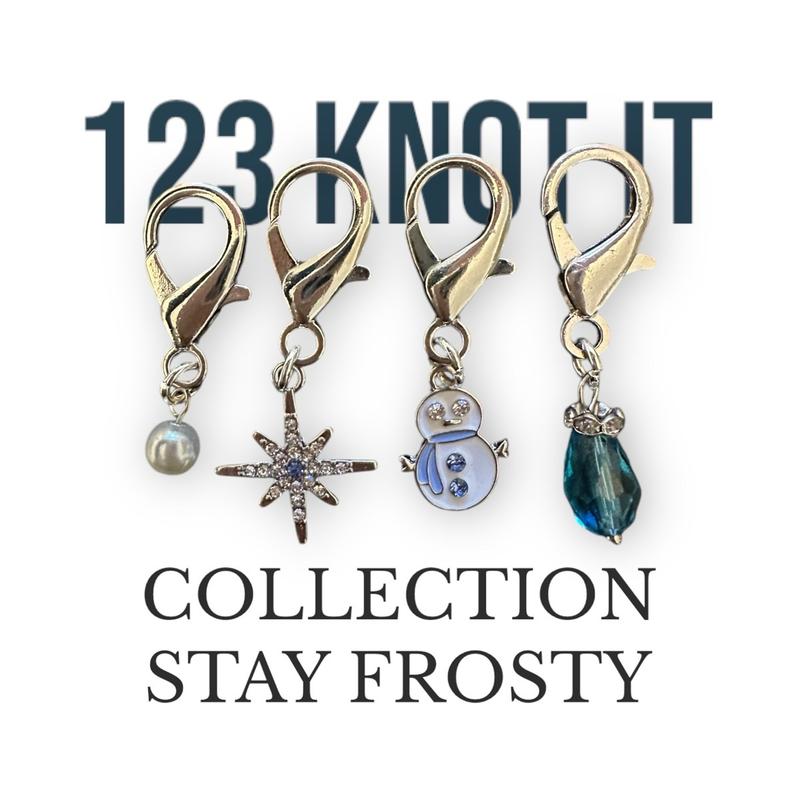 Stay frosty set of 4 medium stitch markers for crocheting