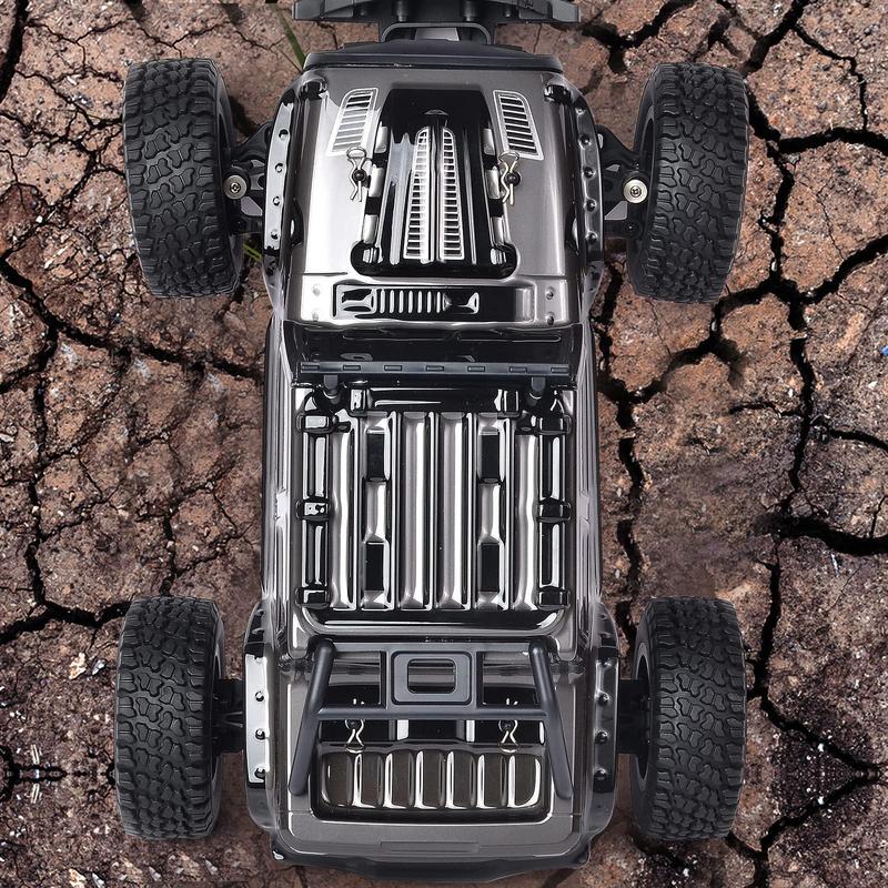 1:16 Scale All Terrain Remote Control Car, 4X4 High Speed 40 Km h RC Truck 2 Rechargeable Batteries Waterproof Monster RC Crawlers with LED Light for Kids Boys and Adults children toy rc drifting