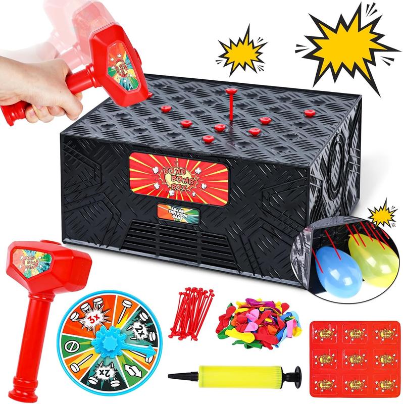 Whack a Balloon Game, Balloon Popping Game Blast Box Balloon Game for Kid Family Gathering