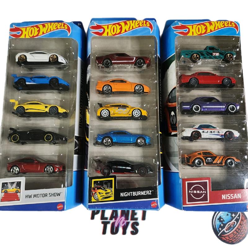 Hot wheels 5 Pack Sets Assorted 1:64 Diecast Collectibles • Nissan • HW Motor Show • Nightbutnerz