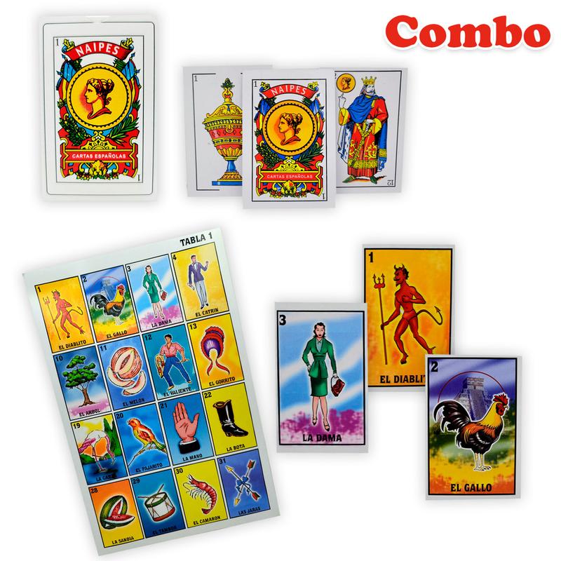 Classic Mexican Board Game   Loteria Mexicana   10 Jumbo Size Cards   10 Cartas Tamano Gigante