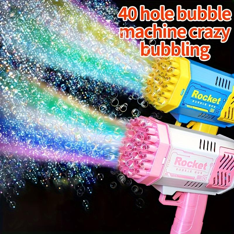 40-hole Bubble Machine Handheld Gatling Automatic Bubble Gun Children's Portable Outdoor Party Toy, Boy Girl Gift (bubble Liquid And Battery Not Included) Halloween Christmas Gift