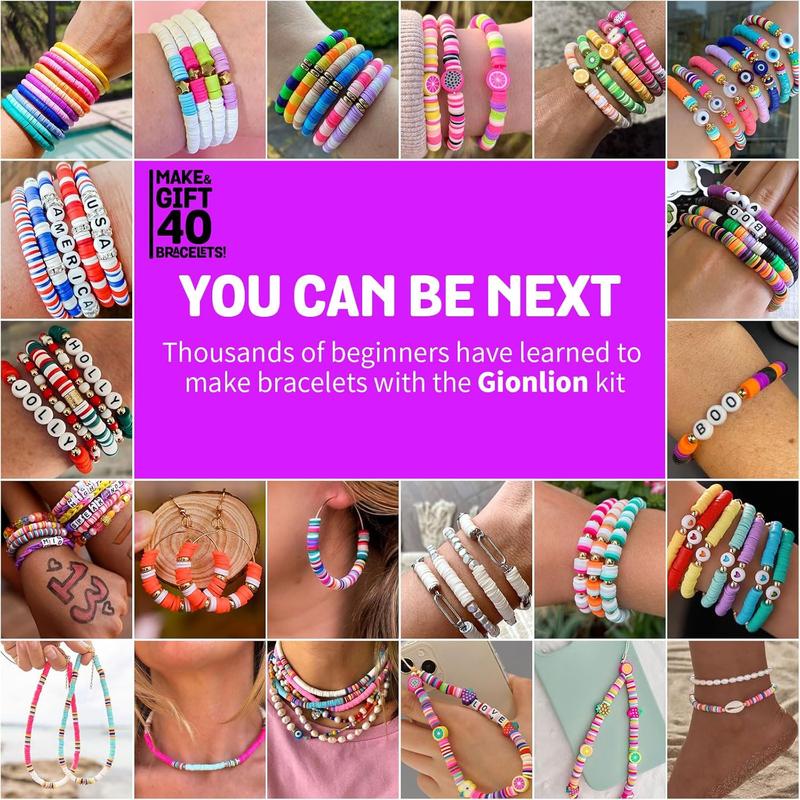 Friendship Bracelet Kit Concert Bracelets Merch, 5200 Pcs Clay Beads Bracelet Making Kit for Beginner, DIY Arts and Crafts Gifts Toys