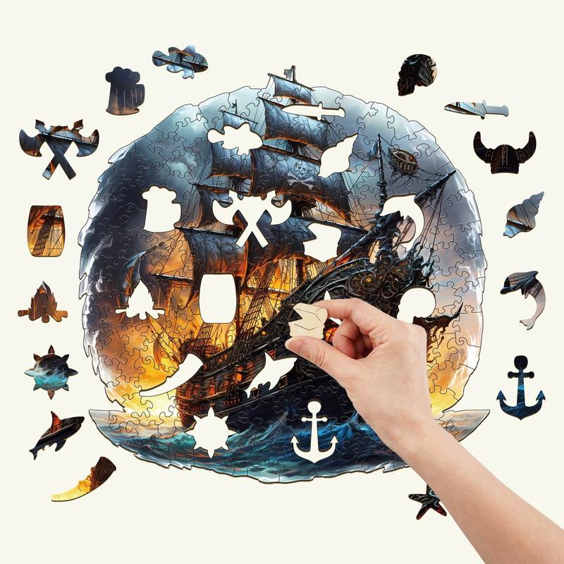 Sailing Ship Wooden Jigsaw Puzzle - Classic & Novelty Toy