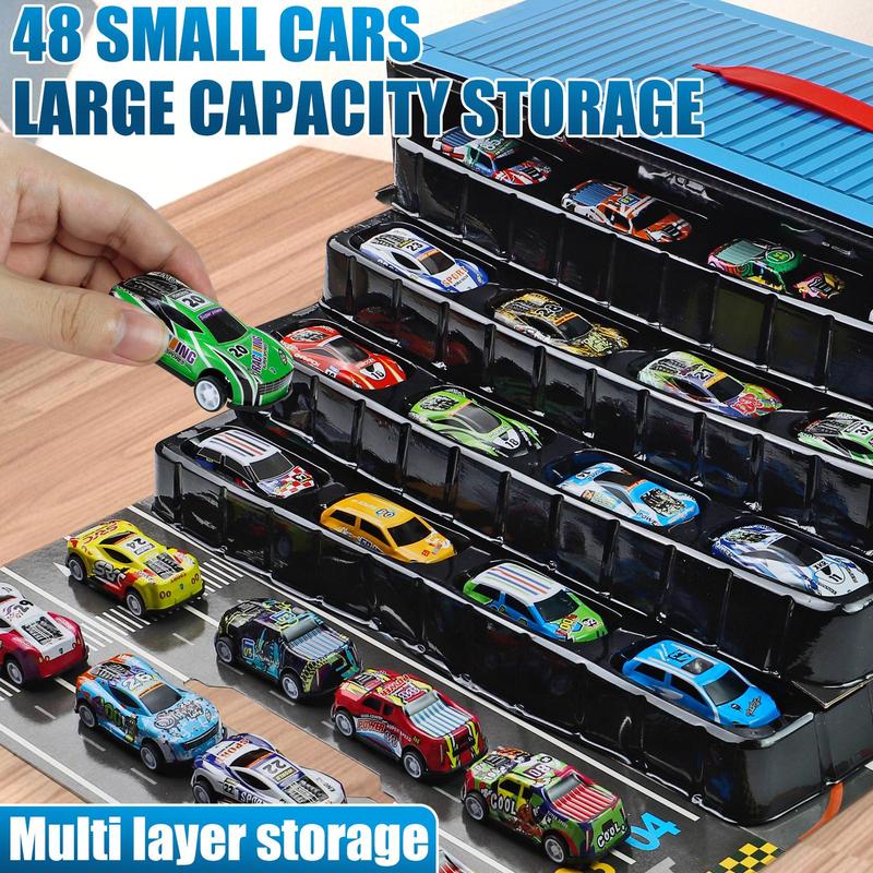 48-Piece Pull-Back Car Toy Set with Storage Box – Race Car Collection for Boys and Girls – Fun Toy Cars for Kids