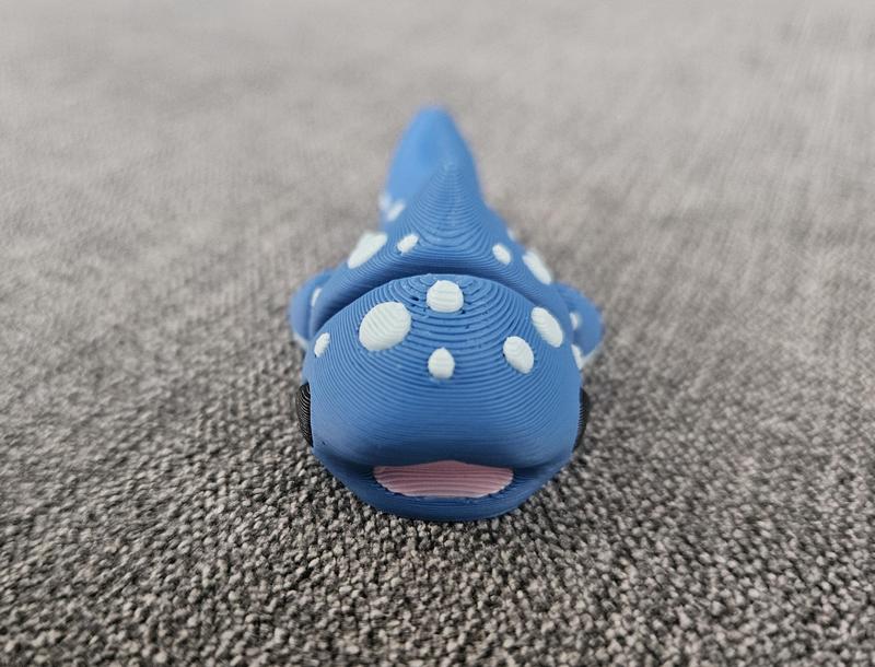 3D Printed Articulating Whale Shark Figurine Great Gift and Desk Figure