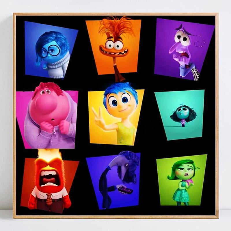 Cartoon Characters Pattern DIY Diamond Arts Colorful Painting Kit without Frame, DIY 5D Diamond Arts Colorful Painting for Bedroom Home Wall Decor