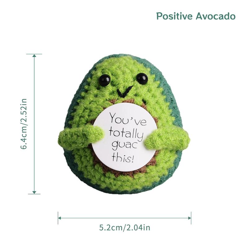 Cute Avocado Design Ornament, Creative Plush Crochet Avocado, Home Decor for Living Room Bedroom Office