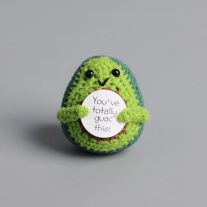 Cute Avocado Design Ornament, Creative Plush Crochet Avocado, Home Decor for Living Room Bedroom Office