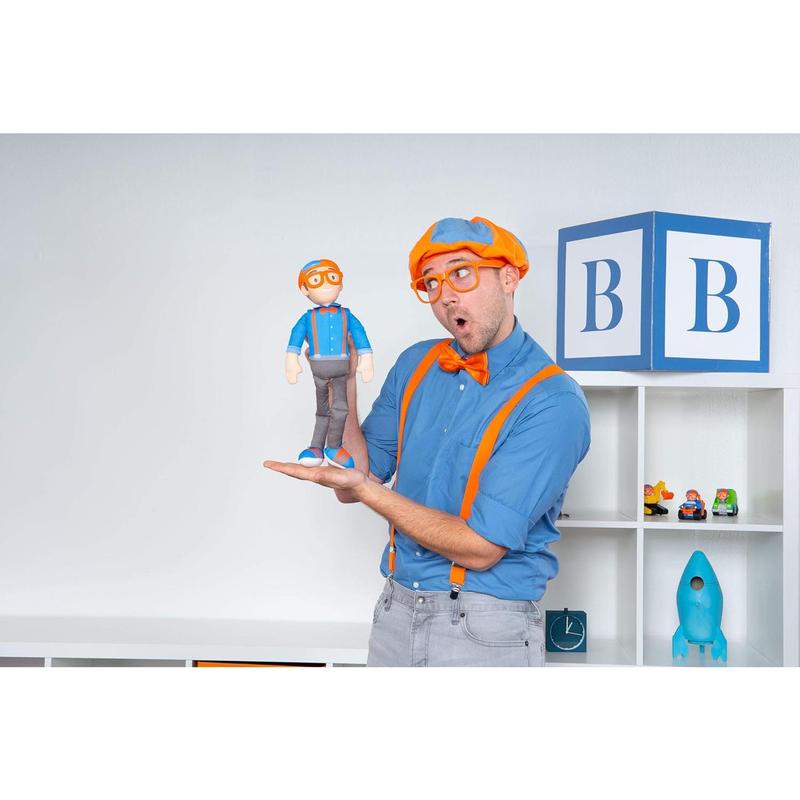 Blippi Bendable Plush Doll, 16