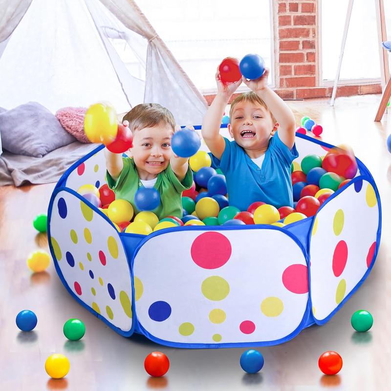 Kids Ball Pit, Blue Large Pop Up Toddler Ball Pits Play Tent for Toddlers 1-3 Girls Boys for Indoor&Outdoor Play Tent with Zipper Storage Bag, Balls Not Included, 39.4 Inch