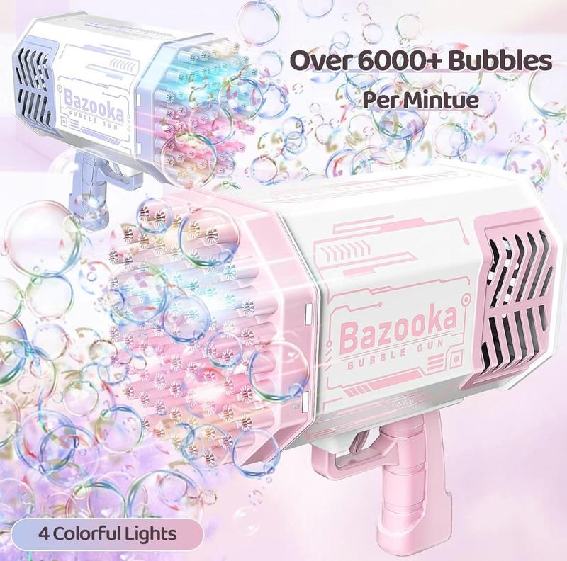 2024 Color Light Bubble Machine for Girls and Children - Indoor Outdoor Party Toy - Perfect Birthday Christmas Gift