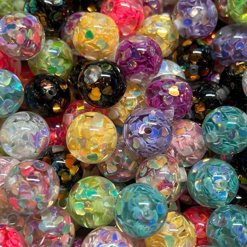 Printed 16mm Beads 15pk Pen or Keychain Making