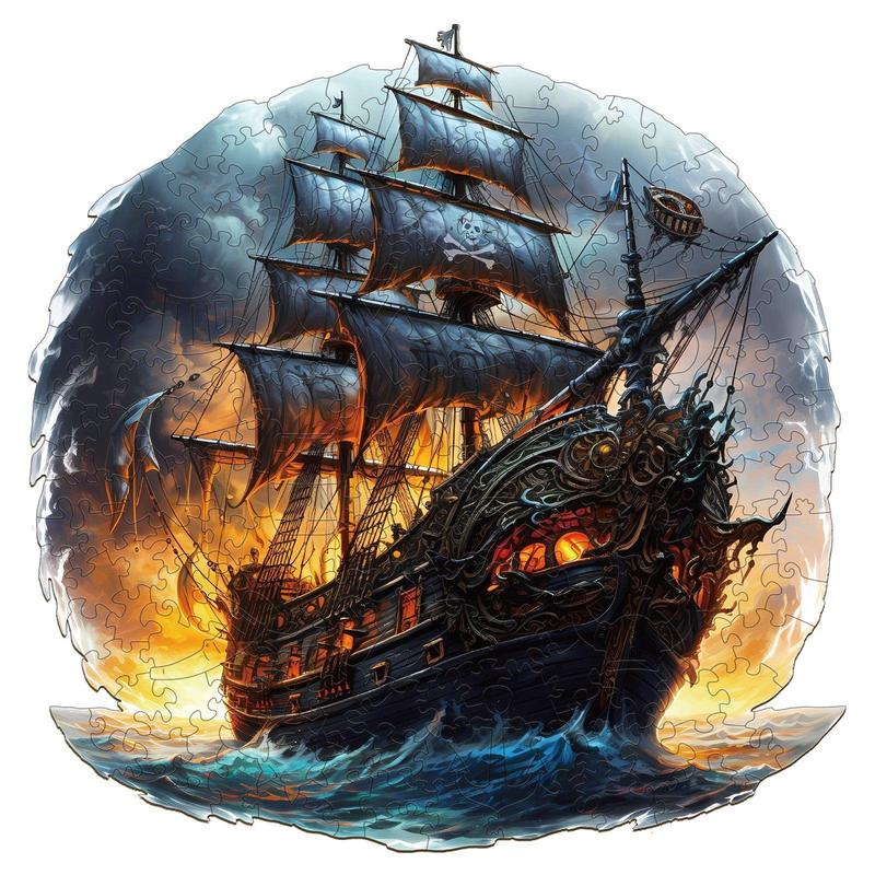 Sailing Ship Wooden Jigsaw Puzzle - Classic & Novelty Toy