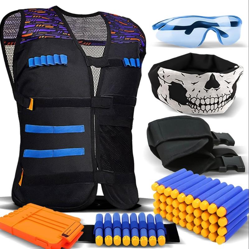 JoyX Tactical Vest Kit Compatible with Nerf Guns for Boys N-Elite Series with 40 Foam Darts for Gun Holster Protective Action Gear