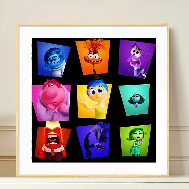 Cartoon Characters Pattern DIY Diamond Arts Colorful Painting Kit without Frame, DIY 5D Diamond Arts Colorful Painting for Bedroom Home Wall Decor