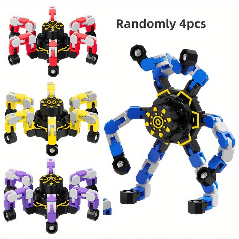 Finger Toy Fidget toys Transformable Spinners Funny Toys Transformable Chain Robot DIY Deformation Robot Mechanical Spinners For Teens Adults Halloween Christmas Gifts