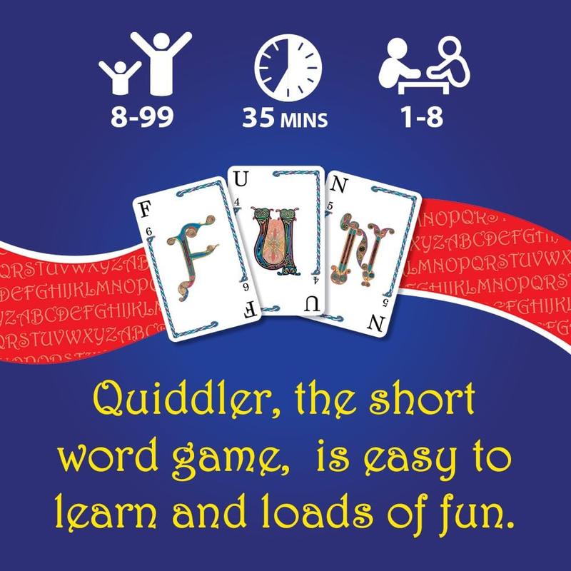 Quiddler Card Games for Kids – Playing Cards Word Games, Family Games, Learn While Having Fun Game Night, Travel Games, Multi-Player, Ages 8+