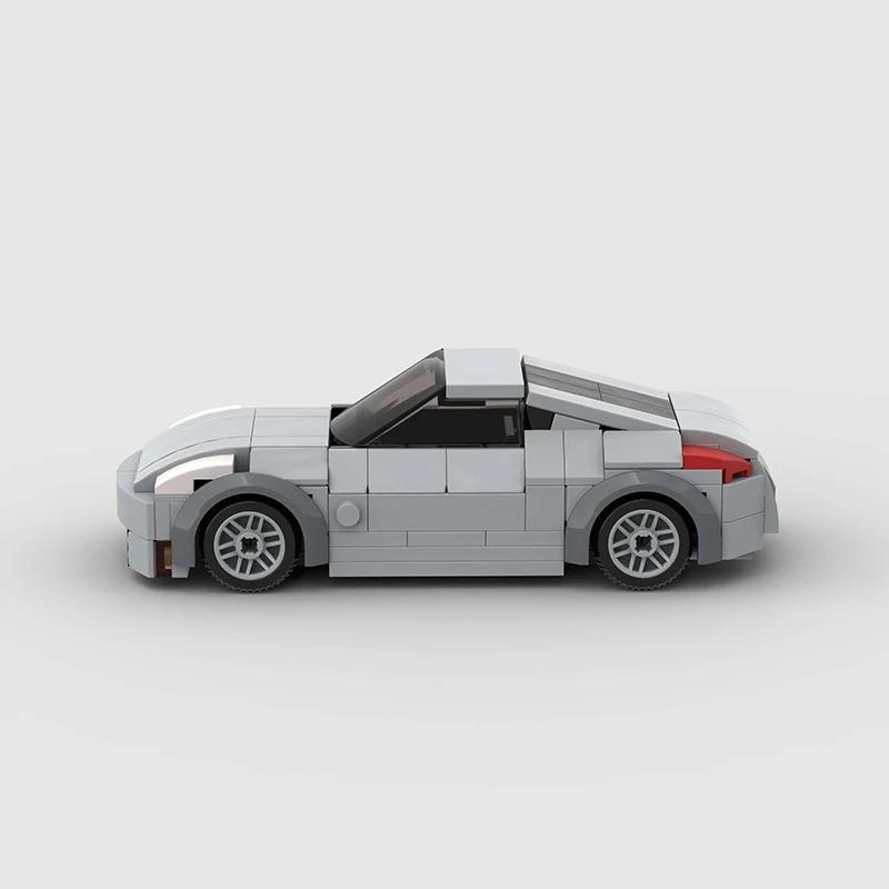 Nissan 350Z Coupe Moc Speed Champions Racer Cars City Sports Vehicle Building Blocks Creative Garage Toys  Boys gift