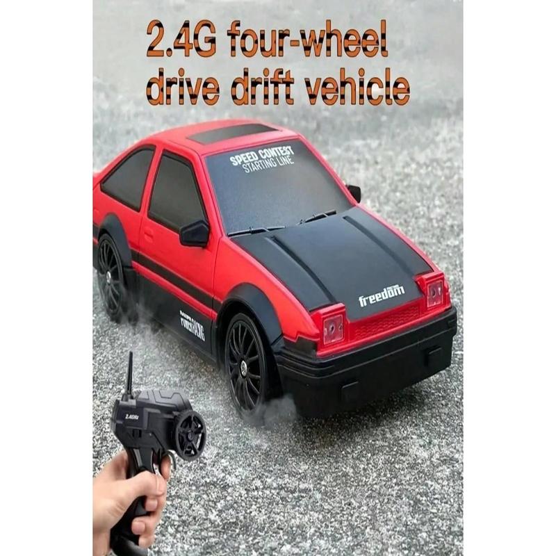 1: 24 Remote-Controlled Racing Car, 2.4G Mini Four-Wheel Drive Racing Car, High-Speed Toy Car, Up To 15mph, Aluminum Alloy Hood, ABS Shell, Replaceable Tires, Drift Resistant