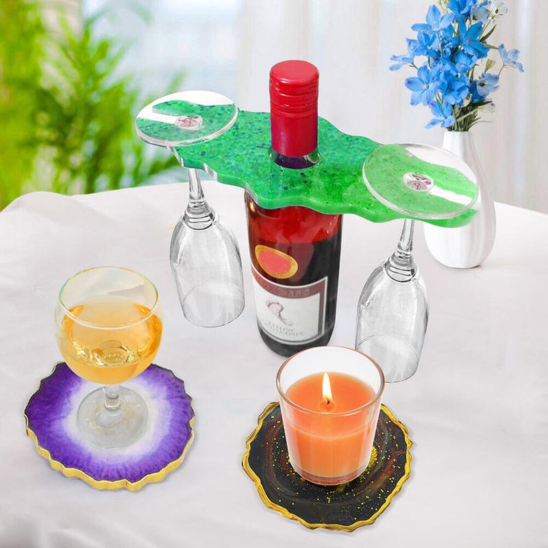 Epoxy Resin Silicone Molds Starter Kit Wine Holder Epoxy Resin Casting Mold Wine Rack Coaster Molds DIY Craft Art