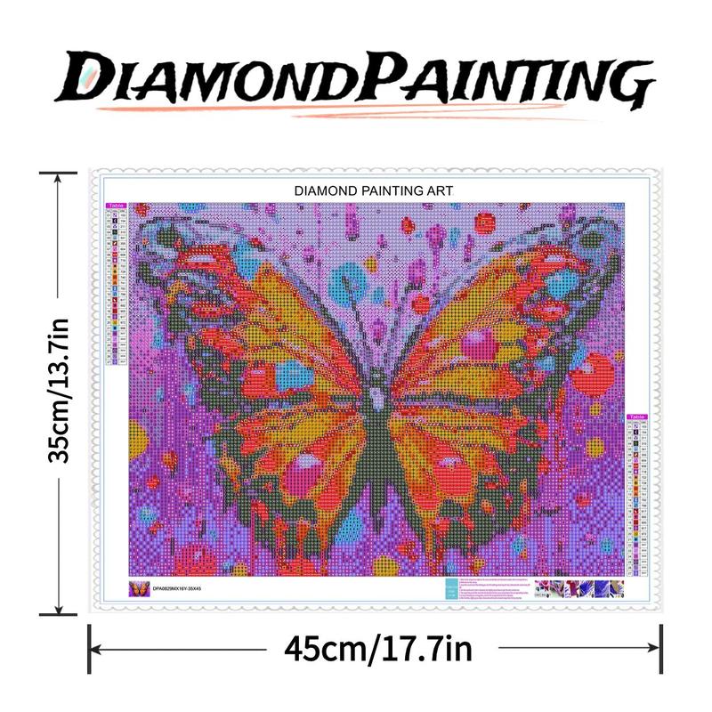 5D Butterfly Pattern Diamond Painting Without Frame, DIY Art Painting Kits for Beginners & Adults, Home Wall Decor Gift Kits