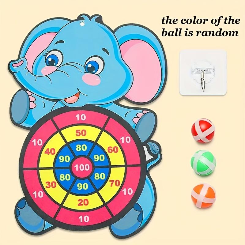 Children's Elephant Sticky Ball Board, Cartoon Pattern Ball Toy, Parent-Child Interactive Throwing Target Ball Toy, Indoor And Outdoor Safe Classic Board Game For Kids