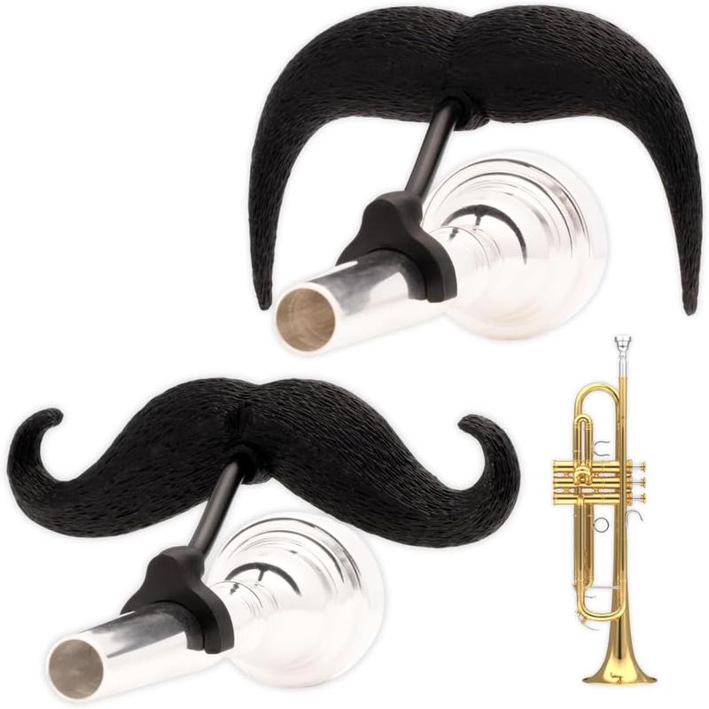 The   2.0 - [2-Pack] Clip-on Mustache for Trumpet Mouthpiece, XL and Handlebar Combo Version