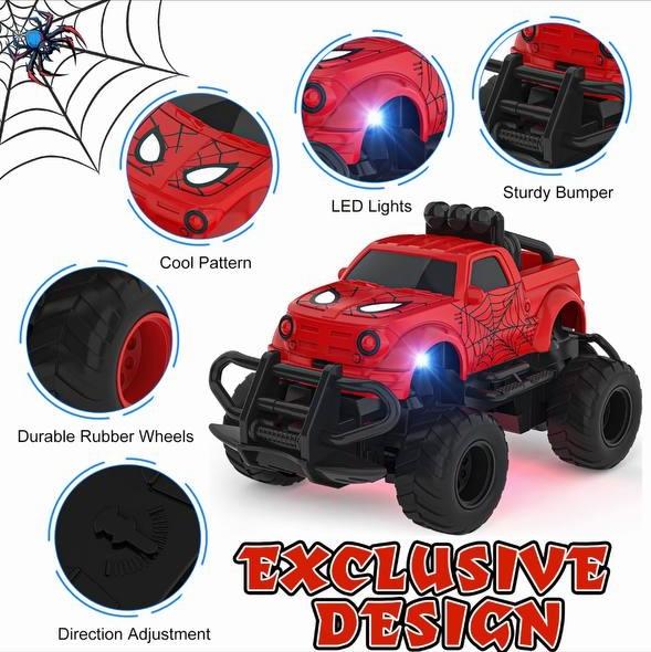 Mini off-road remote control drift car - Spider-Man model 1:43 children's remote control car, suitable for 4-8 years old, holiday gift birthday gift!