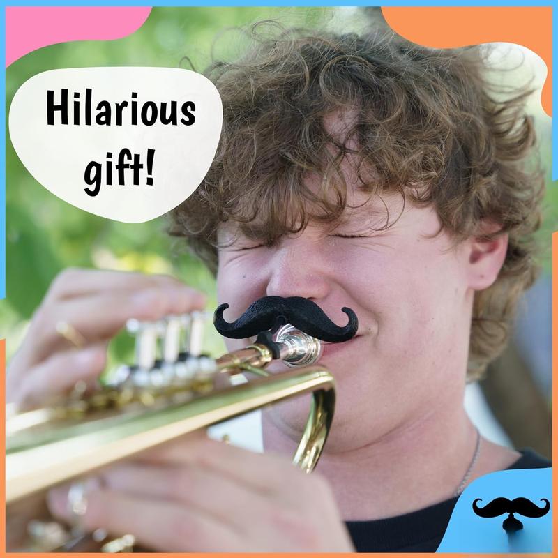 The   2.0 - [2-Pack] Clip-on Mustache for Trumpet Mouthpiece, XL and Handlebar Combo Version