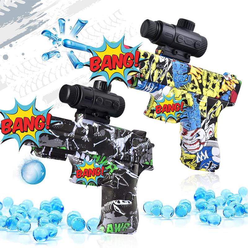 NEW CHRISTMAS SALE 51% 2 Packs Gel Ball Blaster Splat Orby Gu, Small Manual Gel Splatter Blaster, Outdoor Games for Adults, Fun Activities Gu Sh00ting Games, Birthday Ideas