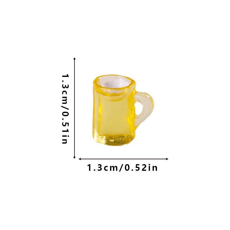 Mini Resin Beer Mug, 30pcs set Cute Mini Resin Beer Mug, Miniature Cup Suitable for Miniature Accessories DIY Decorations