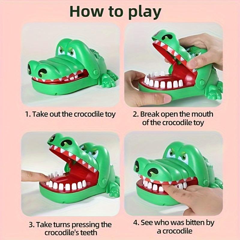 Alligator Teeth Game for Birthday, Bar Bat Mitzvah, Bachelor, Housewarming, Anniversary Parties - Plastic Crocodile Bite Finger Prank Toy for Interactive Multiplayer Fun, Ideal Christmas, Easter, Halloween, Summer, Fall Holiday Gift (Large Size)