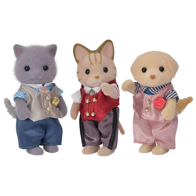 Calico Critters Handsome Brothers Set, Set of 3 Collectible Doll Figures, Online Exclusive