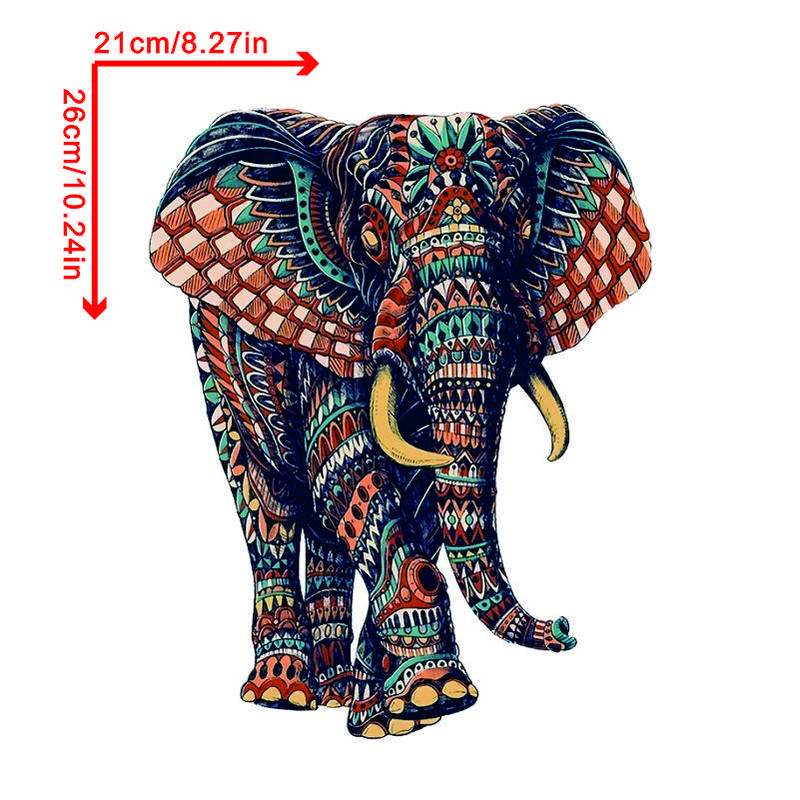 JomaLuLa Magic Wooden Elephant Unique Shaped Jigsaw Puzzles