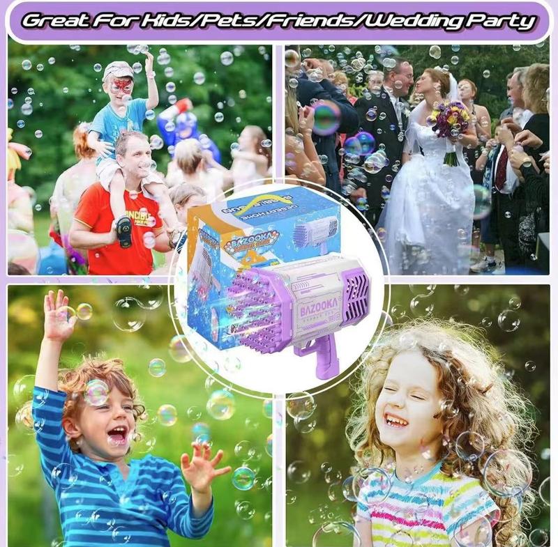 2024 Color Light Bubble Machine for Girls and Children - Indoor Outdoor Party Toy - Perfect Birthday Christmas Gift