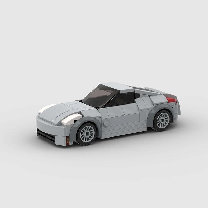 Nissan 350Z Coupe Moc Speed Champions Racer Cars City Sports Vehicle Building Blocks Creative Garage Toys  Boys gift