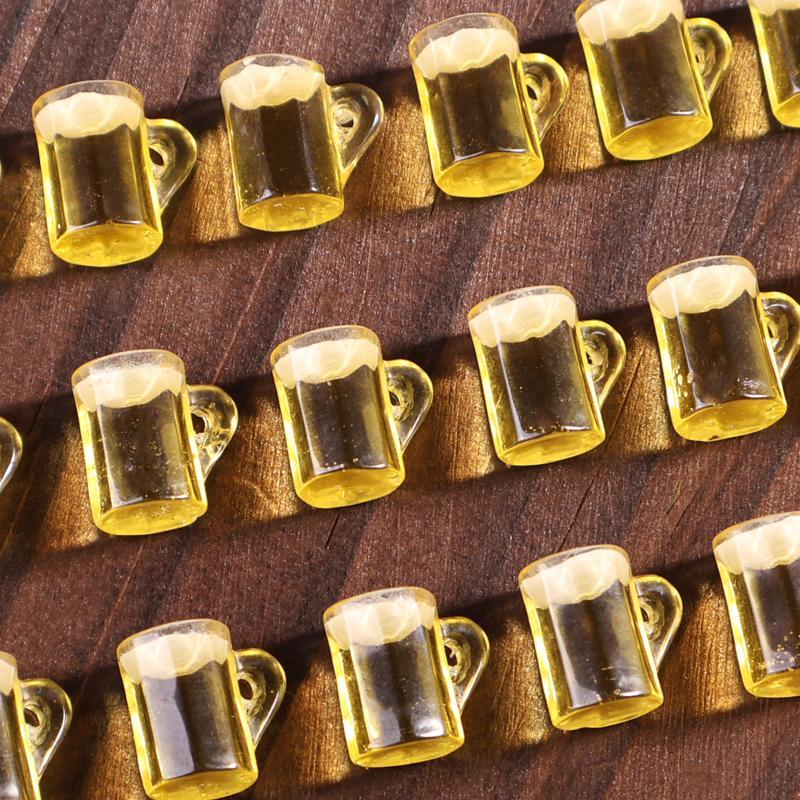 Mini Resin Beer Mug, 30pcs set Cute Mini Resin Beer Mug, Miniature Cup Suitable for Miniature Accessories DIY Decorations