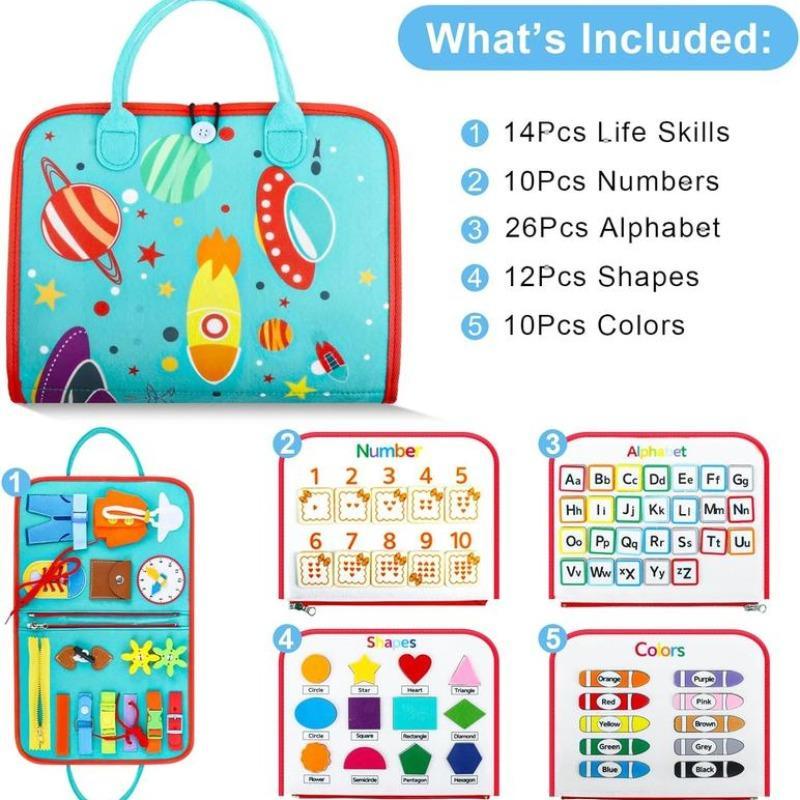 Colorful Learning Board, 1 Set Funny Learning Board, Creative Number and Letter Learning Resources, for Travel and Home Use