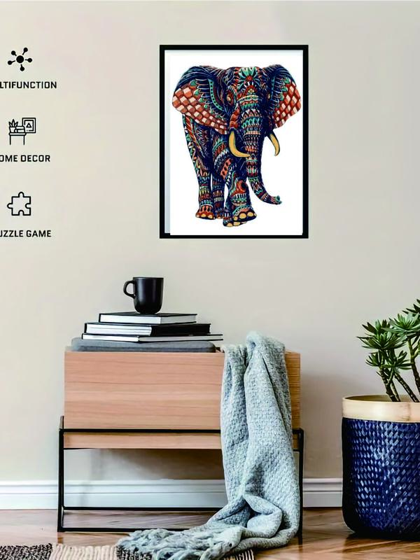 JomaLuLa Magic Wooden Elephant Unique Shaped Jigsaw Puzzles