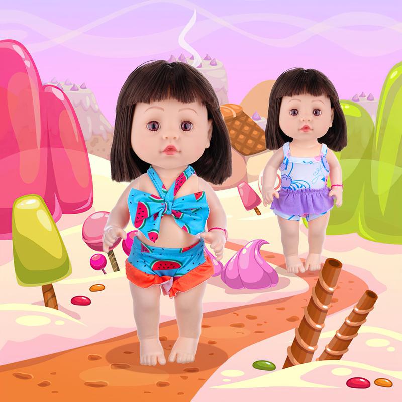 10 sets of baby doll clothes and accessories for a 12 inch baby girl doll, the set includes dresses, t-shirts, pants, jumpsuits, swimwear(No Doll)