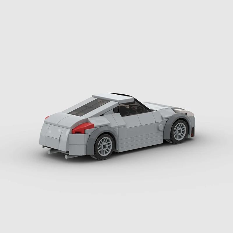 Nissan 350Z Coupe Moc Speed Champions Racer Cars City Sports Vehicle Building Blocks Creative Garage Toys  Boys gift