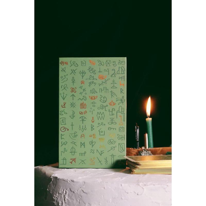 Green Glyphs Oracle Cards with Prismatic Gold Accents and 80-page Guidebook